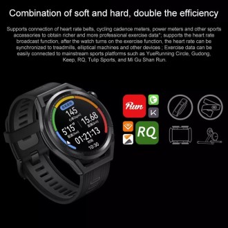 HUAWEI WATCH GT Runner Smart Watch 46mm Silicone Wristband, 1.43 inch AMOLED Screen, Support Suspended External Antenna / GPS / 