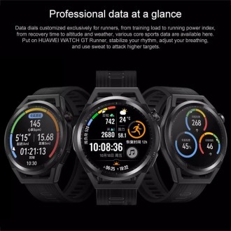 HUAWEI WATCH GT Runner Smart Watch 46mm Silicone Wristband, 1.43 inch AMOLED Screen, Support Suspended External Antenna / GPS / 