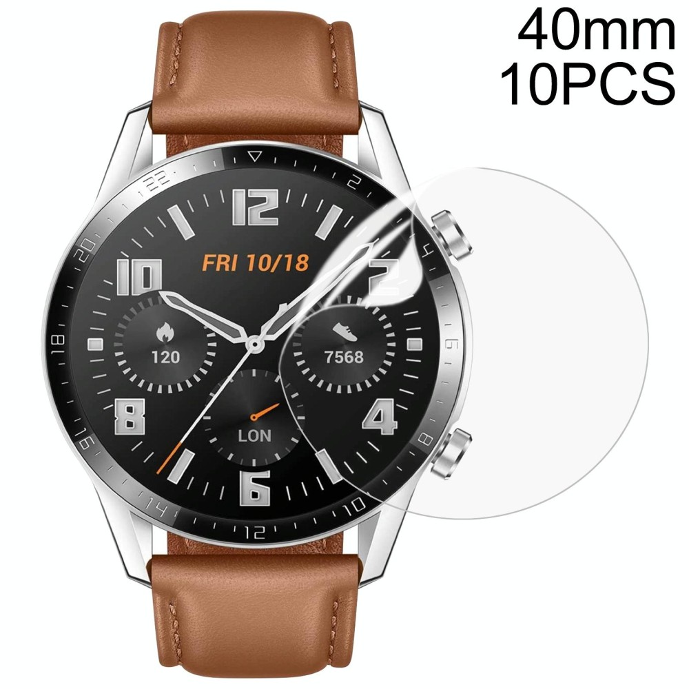 D40mm 10 PCS TPU Round HD Soft Hydrogel Film Watch Screen Protector