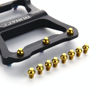 8 PCS / Set Titanium Alloy Bicycle Pedal Anti-slip Screw M4(Gold)