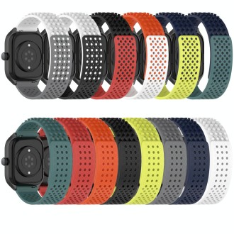 For SUUNTO 5 Peak 22mm Holes Breathable 3D Dots Silicone Watch Band(Orange)