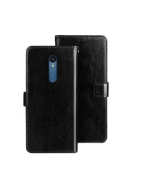 For Sharp Rouvo V idewei Crazy Horse Texture Leather Phone Case with Holder(Black)