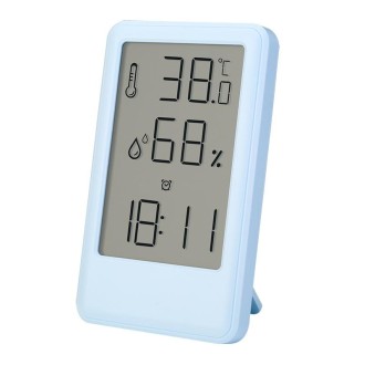 9032 LCD Large Screen Display Alarm Clock Temperature and Humidity Meter(Blue)