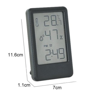 9032 LCD Large Screen Display Alarm Clock Temperature and Humidity Meter(Blue)