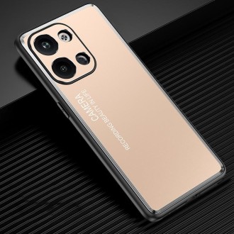 For OPPO Reno9 Pro Frosted Metal Phone Case(Gold)