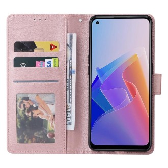 For OPPO A96 5G / Reno7 Z / Reno8 Z Multifunctional 3 Card Slots Leather Phone Case(Rose Gold)