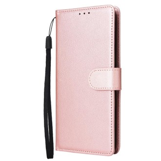 For OPPO A96 5G / Reno7 Z / Reno8 Z Multifunctional 3 Card Slots Leather Phone Case(Rose Gold)