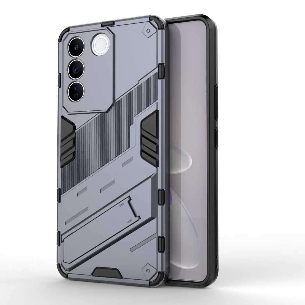 For vivo S16e 5G Punk Armor 2 in 1 PC + TPU Shockproof Phone Case with Invisible Holder(Grey)