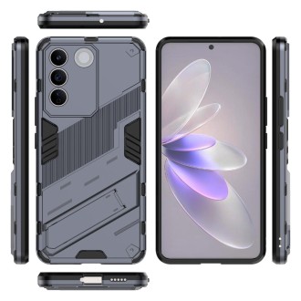 For vivo S16e 5G Punk Armor 2 in 1 PC + TPU Shockproof Phone Case with Invisible Holder(Grey)