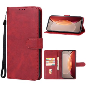 For vivo X90 Leather Phone Case(Red)