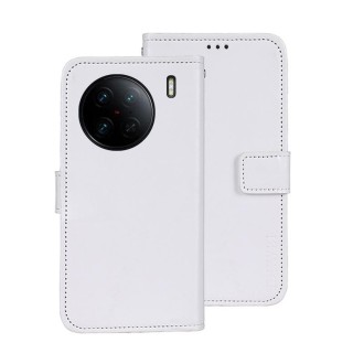 For vivo X90 Pro idewei Crazy Horse Texture Leather Phone Case(White)