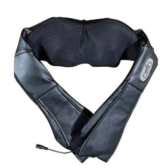 6 Keys Kneading Massage Shawl Cervical Massager, Specification: AU Plug(Black)