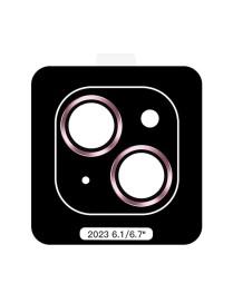 For iPhone 15 Plus TOTU PG-4 Golden Shield Series Metal Frame Lens Protector(Pink)