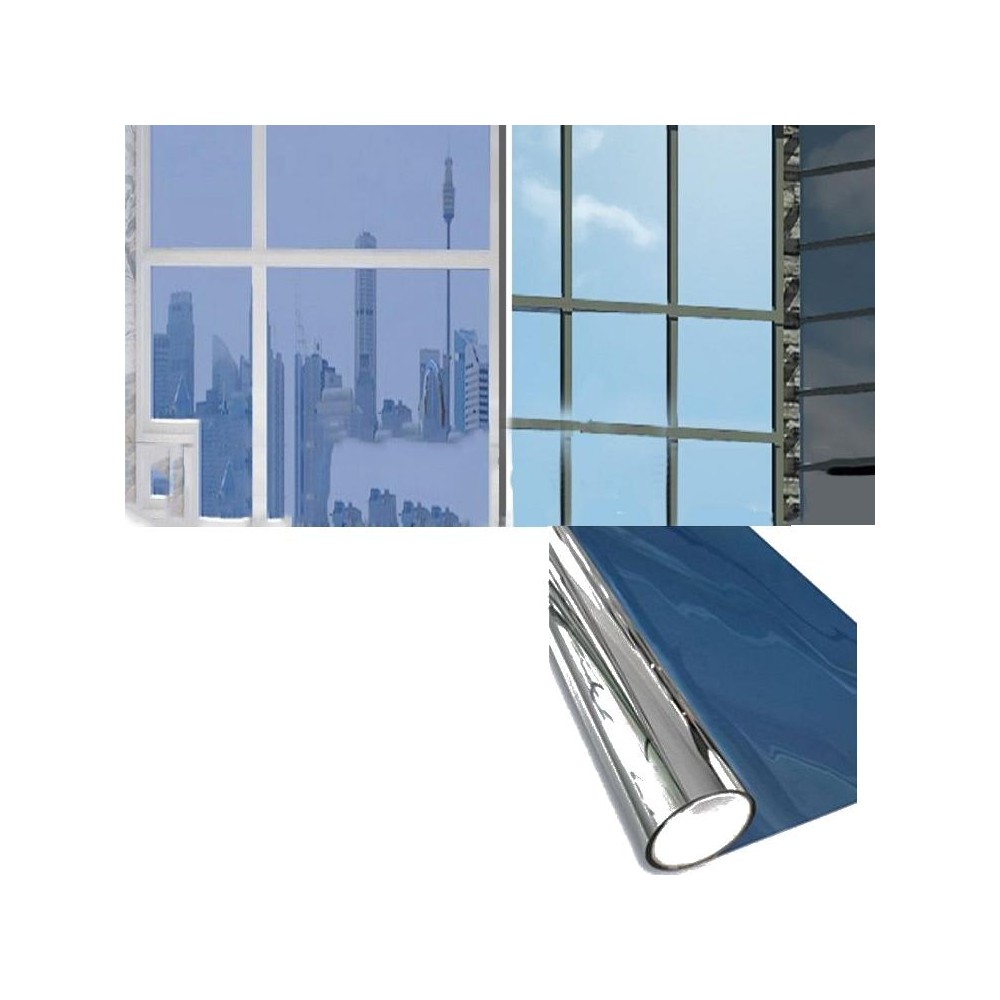 Sunscreen Shading Film One-way Perspective Anti-peeping Glass Sticker, Specification: 30x100cm(Light Blue Single Permeable)