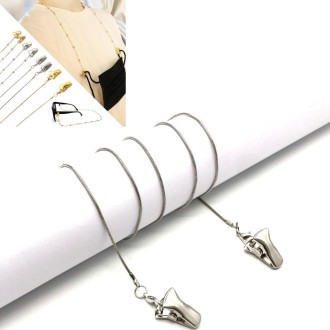 Clip Style Mask Lanyard Chain Glasses Anti-Lost Decorative Rope, Style:Round Snake Chain(White K)