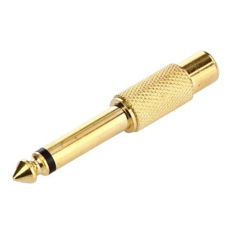 Gold Plated 6.35mm Memo Male to RCA Headphone Jack Adapter