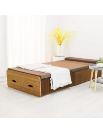 Creative Folding Single Bed, Size: Width: 200x90cm (Brown)