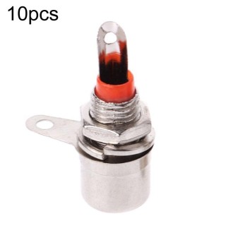 10pcs Small RCA Soldered Lotus Master AV Socket Audio Connector(Red)