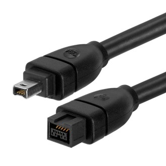 FireWire 800 9 Pin To FireWire 400 4 Pin Cable, Length: 1.5m(Black)