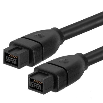 Firewire 800 IEEE1394B 9 Pin to 9 Pin Male Cable, Length: 1.8m(Black)