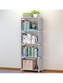 Children Bookshelf Storage Shelve Book Rack Bookcase for Home Furniture(Grey)