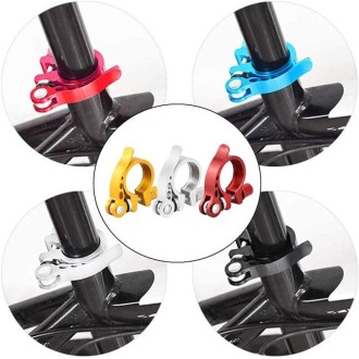 5 PCS Bicycle Accessories Quick Release Clip Road Bike Seatpost Clamp, Size: 31.8mm(Black)