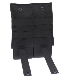 Duplex Canvas Clips Pouch with Quick Release Buckles(Black)