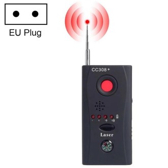 CC308+ Multi Wireless Camera Lens Detector Radio Wave Signal Detect Full-range RF GSM Device Finder(EU Plug)