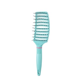 Fluffy Rib Comb Massage Comb(Green Round Handle)