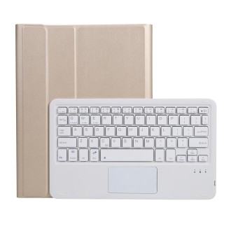 AW11-A Detachable Lambskin Texture Ultra-thin TPU Bluetooth Keyboard Leather Tablet Case with Touchpad & Stand For Huawei MatePa