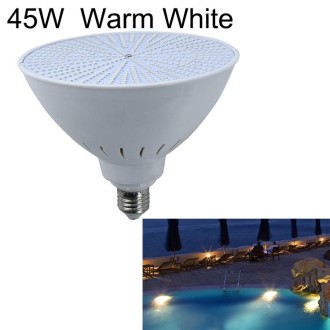 ABS Plastic LED Pool Bulb Underwater Light, Light Color:Warm White Light(45W)