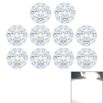 10 PCS 7W SMD 5730 Aluminum Base Light Panel, 14 LEDs 630 LM 3000-6500K, Diameter: 50mm