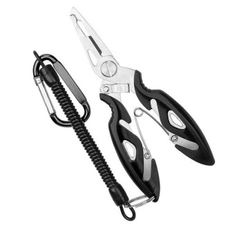 Lure Fishing Pliers Hook Picker Lure Pliers + Anti-lost Rope(Black)