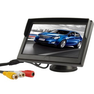 5 inch TFT LCD Color Monitor Stand Security TFT Monitor(Black)