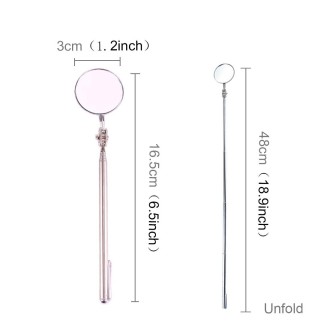 Vehicle Car Chassis Telescoping Inspection Mirror, Mirror Diameter: 30mm, Length: 165mm