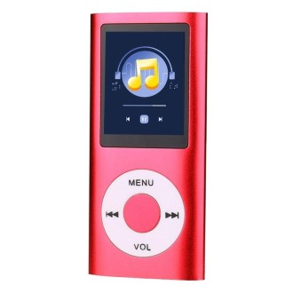 1.8 inch TFT Screen Metal MP4 Player With Earphone+Cable(Red)