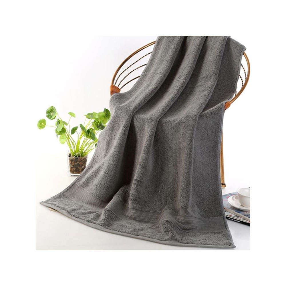 Add Thick Add Large Pure Cotton Bath Towel, Size: 70*140cm (Grey)