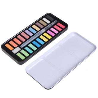 Solid Watercolor Paint Set Portable Drawing Acrylic Art Painting Supplies(24 colors)