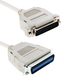 IEEE 1284 Female to RS232 25 Pin Male Parallel Extension Cable, 18s, Length: 1.5m(White)