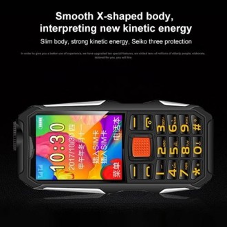 HAIYU H1 1.8 inch Triple Proofing Elder Phone, Waterproof Shockproof Dustproof,  2800mAh Battery, 21 Keys, LED Flashlight, FM, D