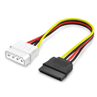 4 Pin IDE to Serial ATA SATA Power Adapter (15cm), Material: Cu