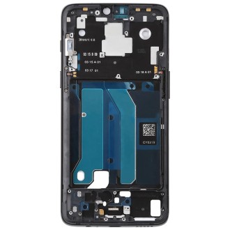 For OnePlus 6 Front Housing LCD Frame Bezel Plate with Side Keys (Frosted Black)