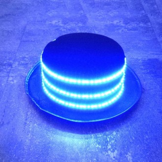 00068 LED Bar Luminous Jazz Hat Stage Magic Show Props, Color: Blue