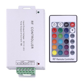 SX-051RF RF LED Aluminum Casing Remote Controller with 24 Keys RF Remote Control, DC 12-24V