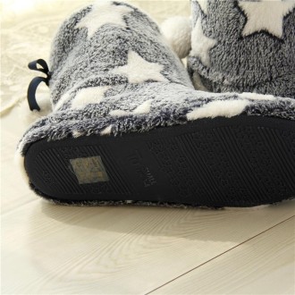 Winter Thick Bottom Home Boots Cotton Slippers For Women, Size: 38-39(Dark Blue)