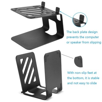 Portable Cooling All-aluminum Speaker Laptop Stand Single Layer