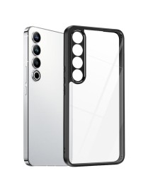 For Meizu 20 Pro Frosted TPU + Transparent PC Phone Case(Black)