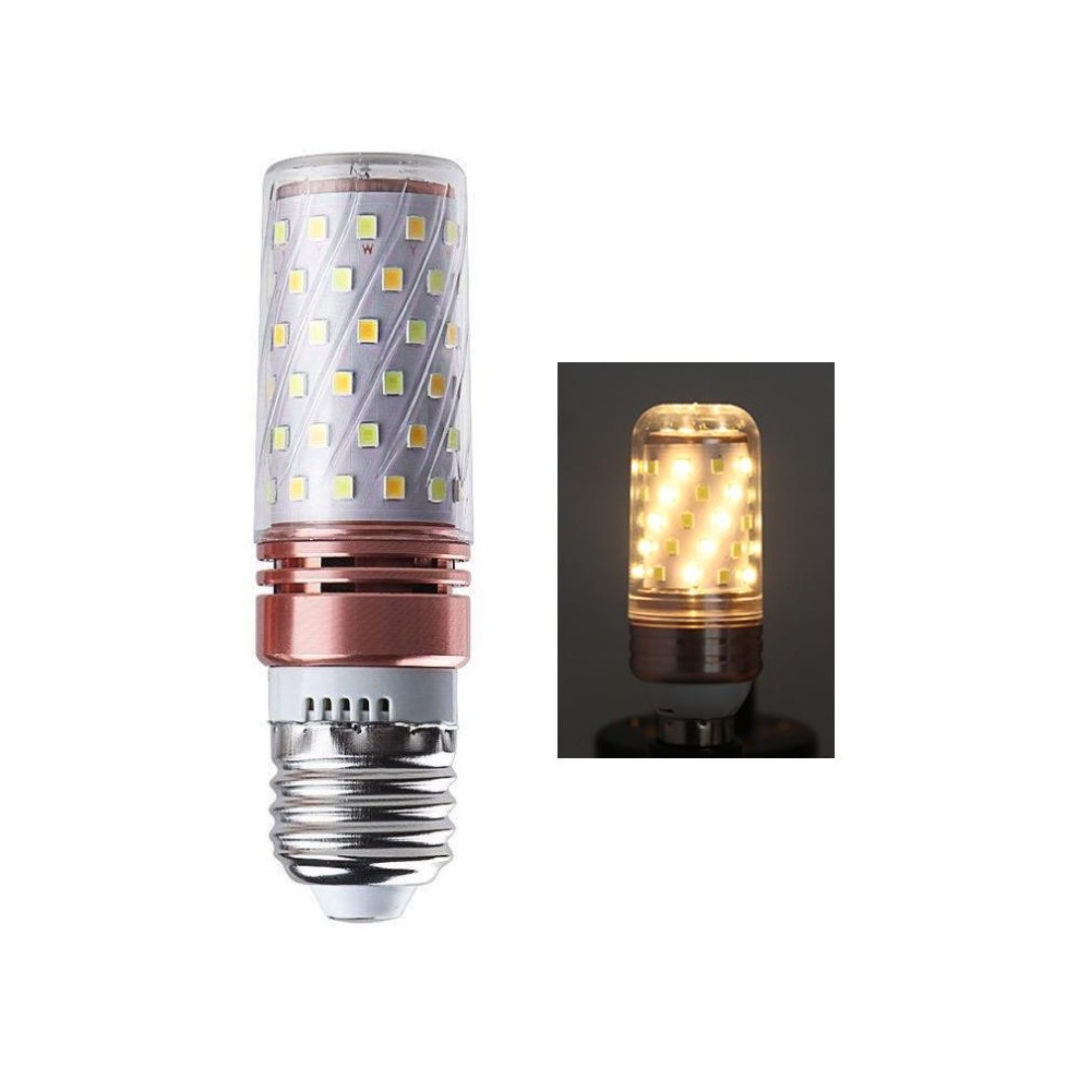 16W-E27  3 PCS No Flicker Corn Light Candle Bulb Screw Bulb, Light color: Warm Light  Home Style