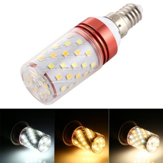 E14 12W 500LM 60LEDs Three-Color Dimming Corn Light Bulb SMD 2835