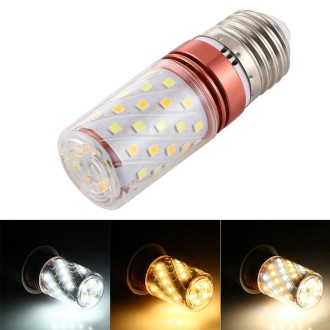 E27 12W 500LM 60LEDs Three-Color Dimming Corn Light Bulb SMD 2835